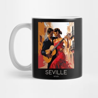 A Pop Art Travel Print of Seville - Spain Mug